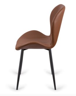 Krzesło tapicerowane MONTI BROWN PU