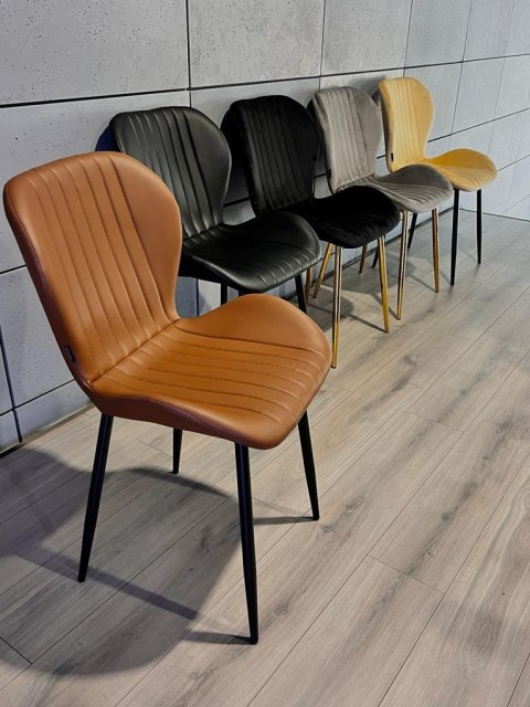 Krzesło tapicerowane MONTI BROWN PU