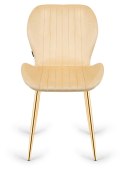 Krzesło tapicerowane MONTI VELVET BEIGE GOLD
