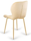 Krzesło tapicerowane MONTI VELVET BEIGE GOLD