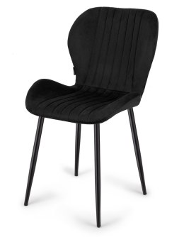 Krzesło tapicerowane MONTI VELVET BLACK II GATUNEK