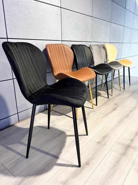 Krzesło tapicerowane MONTI VELVET BLACK II GATUNEK