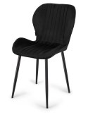 Krzesło tapicerowane MONTI VELVET BLACK