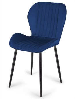 Krzesło tapicerowane MONTI VELVET BLUE