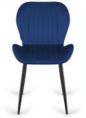 Krzesło tapicerowane MONTI VELVET BLUE