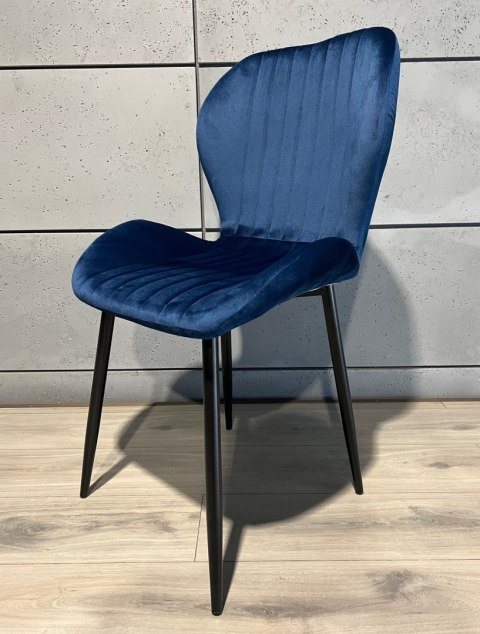 Krzesło tapicerowane MONTI VELVET BLUE