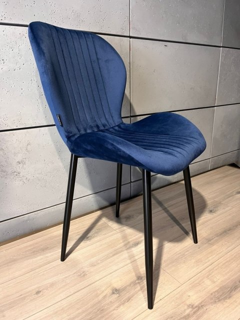 Krzesło tapicerowane MONTI VELVET BLUE