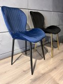 Krzesło tapicerowane MONTI VELVET BLUE