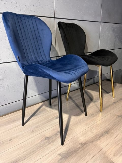 Krzesło tapicerowane MONTI VELVET BLUE