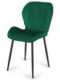 Krzesło tapicerowane MONTI VELVET GREEN