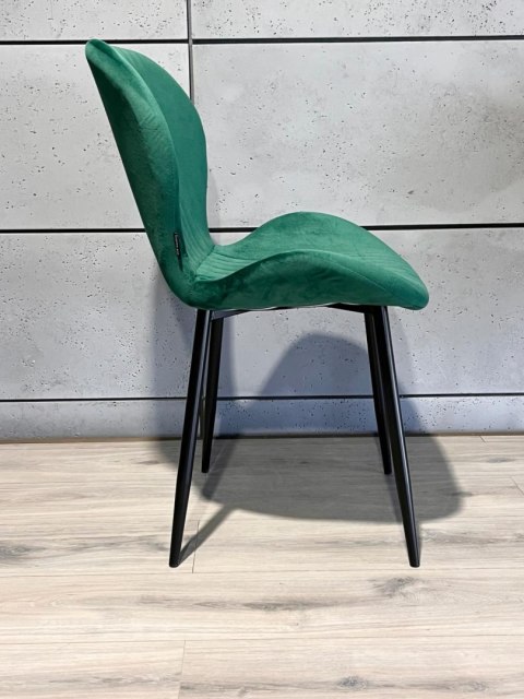 Krzesło tapicerowane MONTI VELVET GREEN