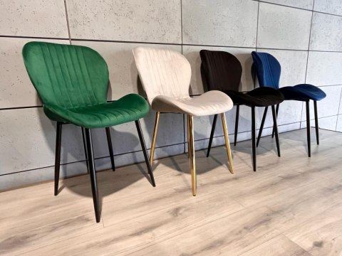 Krzesło tapicerowane MONTI VELVET GREEN