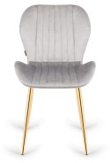 Krzesło tapicerowane MONTI VELVET GREY GOLD