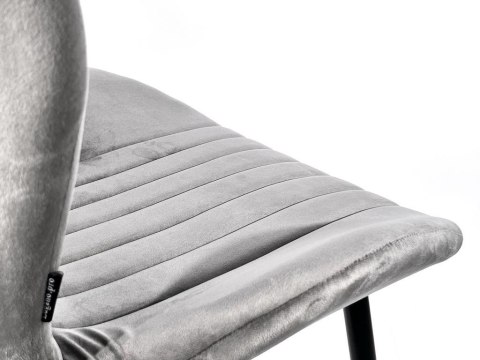 Krzesło tapicerowane MONTI VELVET GREY GOLD