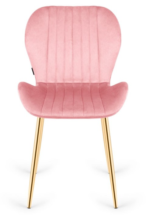 Krzesło tapicerowane MONTI VELVET PINK GOLD