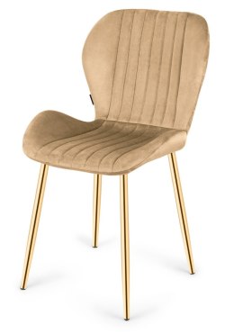 Krzesło tapicerowane MONTI VELVET SAND GOLD