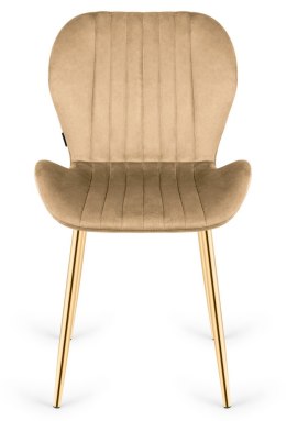Krzesło tapicerowane MONTI VELVET SAND GOLD