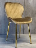 Krzesło tapicerowane MONTI VELVET SAND GOLD