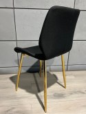 Krzesło tapicerowane SOPHIA FABRIC BLACK GOLD