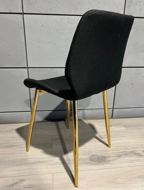 Krzesło tapicerowane SOPHIA FABRIC BLACK GOLD