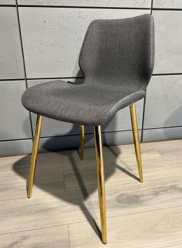 Krzesło tapicerowane SOPHIA FABRIC GREY GOLD