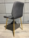 Krzesło tapicerowane SOPHIA FABRIC GREY GOLD