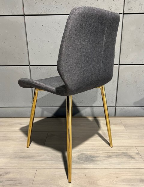 Krzesło tapicerowane SOPHIA FABRIC GREY GOLD