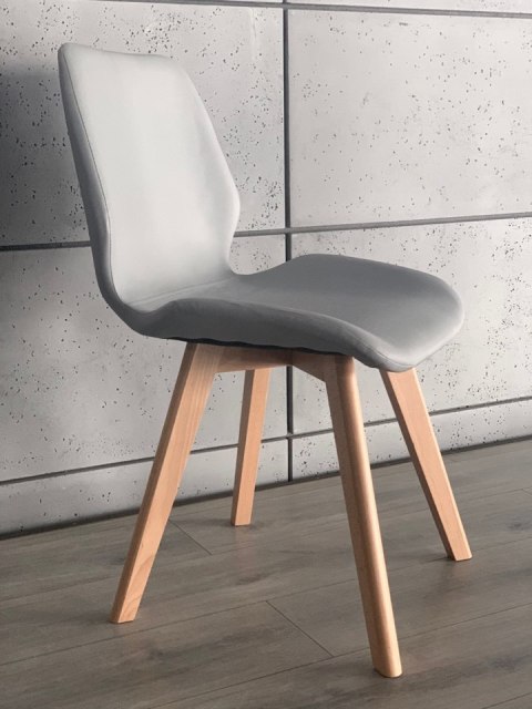 Krzesło tapicerowane SOPHIA PU GREY- II GATUNEK