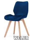Krzesło tapicerowane SOPHIA VELVET BLUE