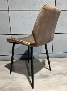 Krzesło tapicerowane SOPHIA VELVET BROWN SMOKE
