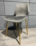 Krzesło tapicerowane SOPHIA VELVET GREY GOLD