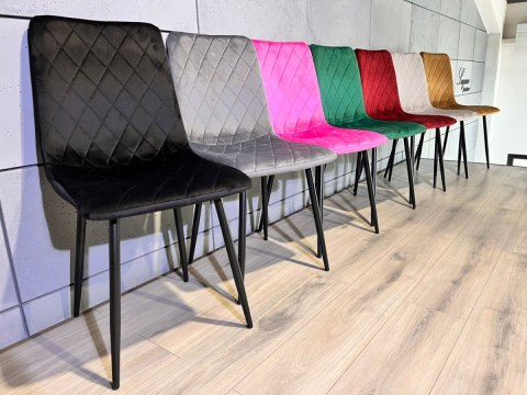 Krzesło tapicerowane SORANO VELVET BLACK II GATUNEK