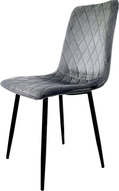 Krzesło tapicerowane SORANO VELVET DARK GREY II GATUNEK