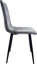 Krzesło tapicerowane SORANO VELVET DARK GREY