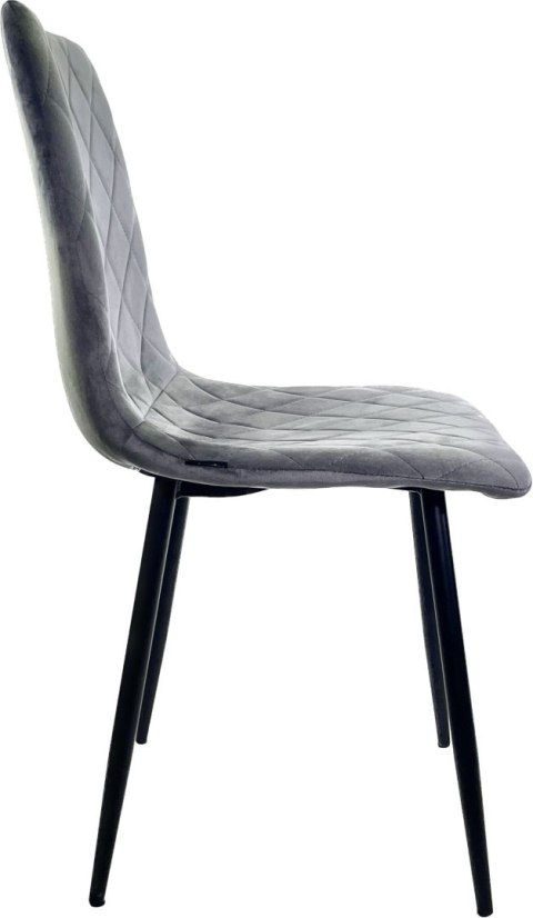 Krzesło tapicerowane SORANO VELVET DARK GREY