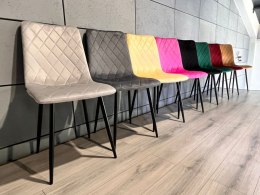 Krzesło tapicerowane SORANO VELVET LIGHT GREY II GATUNEK