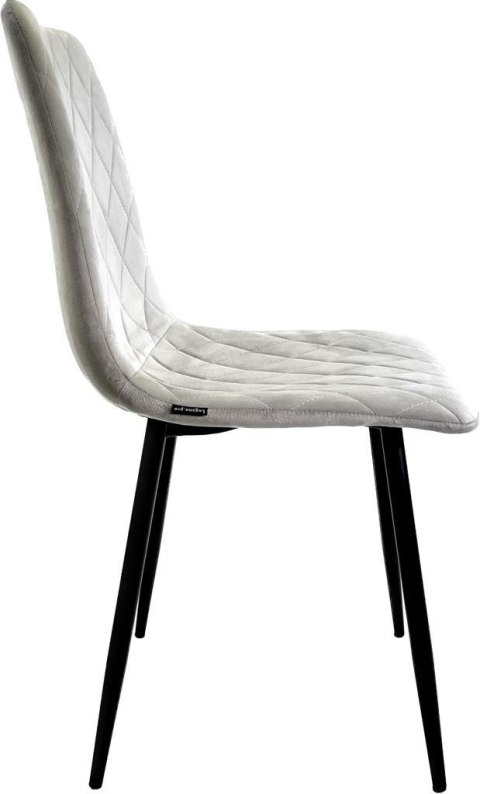 Krzesło tapicerowane SORANO VELVET LIGHT GREY II GATUNEK