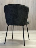 Krzesło tapicerowane TEDDY BLACK