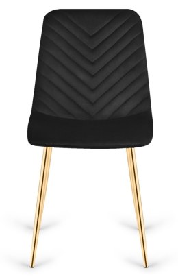 Krzesło tapicerowane TRIO VELVET BLACK GOLD