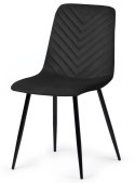 Krzesło tapicerowane TRIO VELVET BLACK