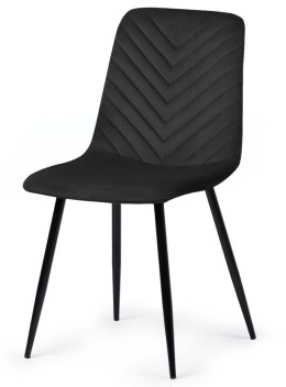Krzesło tapicerowane TRIO VELVET BLACK