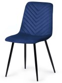 Krzesło tapicerowane TRIO VELVET BLUE