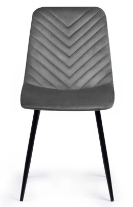 Krzesło tapicerowane TRIO VELVET DARK GREY