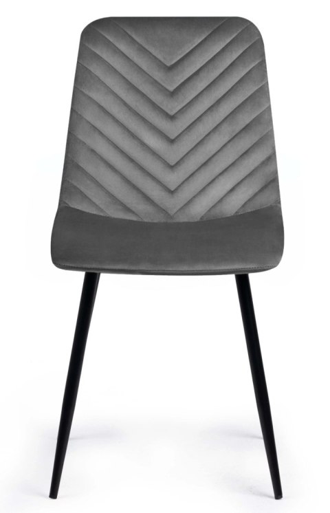 Krzesło tapicerowane TRIO VELVET DARK GREY