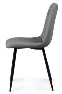 Krzesło tapicerowane TRIO VELVET DARK GREY