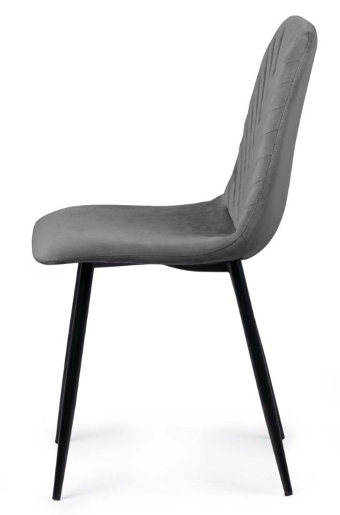Krzesło tapicerowane TRIO VELVET DARK GREY