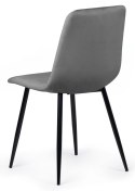 Krzesło tapicerowane TRIO VELVET DARK GREY