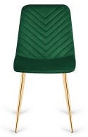 Krzesło tapicerowane TRIO VELVET GREEN GOLD
