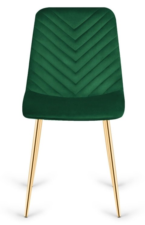 Krzesło tapicerowane TRIO VELVET GREEN GOLD