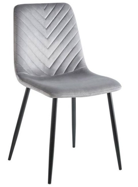Krzesło tapicerowane TRIO VELVET GREY OUTLET
